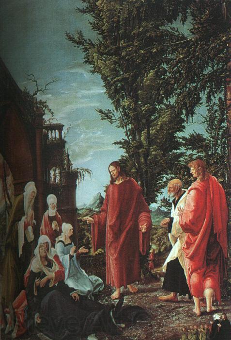 Albrecht Altdorfer Christ Taking Leave of His Mother Norge oil painting art